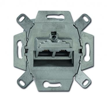 B+J UAE-Anschlussdose,2 x  RJ45, Cat. 6e, geschirmt 0217-102