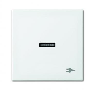 B+J balance SI Kontroll Wippe mit Aufdruck Steckdose alpinweiss 1789 ST-914