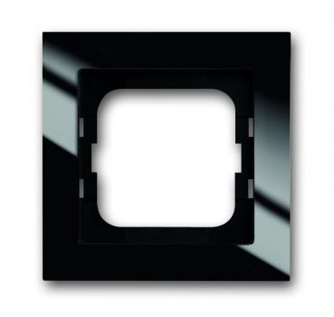 B+J Busch-axcent¨,  Rahment flat 1-fach schwarz 1721-281/11