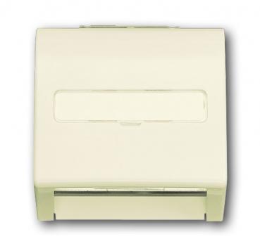 B+J impuls Zentralscheibe, elfenbein/weiss Abdeckungen fuer Datenkommunikation 1758-72