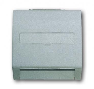 B+J Zentralscheibe, alusilber, impuls, Abdeckungen fuer Datenkommunikation 1758-783