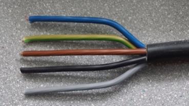 Erdkabel NYY-J 5x2,5 qmm (Preis pro meter,Lieferung erfolgt in einer L_nge)
