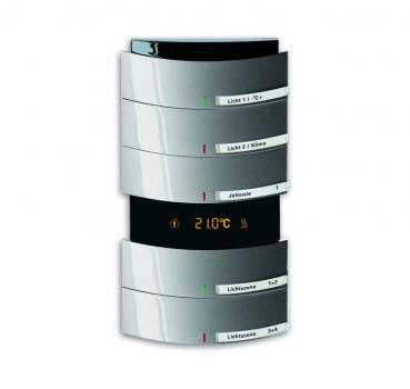 B+J Bedienelement 5/10-fach, mit IR-Schnittstelle und RTR, platin, Busch-Installationsbus KNX, Busch-triton Bedienelemente 6321/58-20