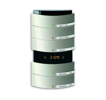 B+J Bedienelement 5/10-fach, mit IR-Schnittstelle und RTR, champagner metallic, Busch-Installationsbus KNX, Busch-triton Bedienelemente 6321/58-79
