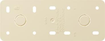 Gira Montageplatte 3fach Aufputz Cremeweiß 008313