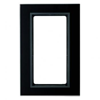 Berker B.7 Glasrahmen 2-Fach mit grossem Ausschnitt schwarz 13096616