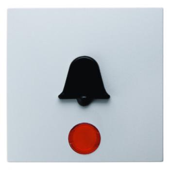 Berker Wippe mit roter Linse und abtastbarem Symbol Klingel polarweiss matt Berker S.1/B 16511959