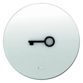 Berker Wippe mit klarer Linse und abtastbarem Symbol Tuer polarweiss, glaenzend Berker R.1 16512069