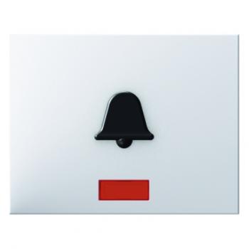 Berker Wippe mit roter Linse und abtastbarem Symbol Klingel polarweiss, glaenzend Berker 16517209