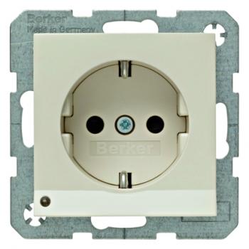 Berker Steckdose SCHUKO mit LED-Orientierungslicht weiss, glaenzend Berker S.1 41098982
