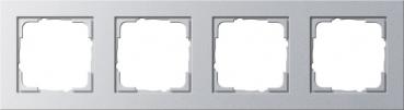 Gira E2 Abdeckrahmen 4fach Farbe Alu 021425