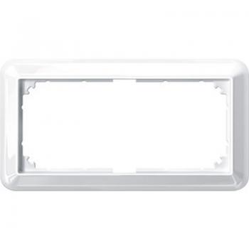 Merten ATELIER-M-Rahmen, 2fach ohne Mittelsteg, polarweiss glaenzend 388819