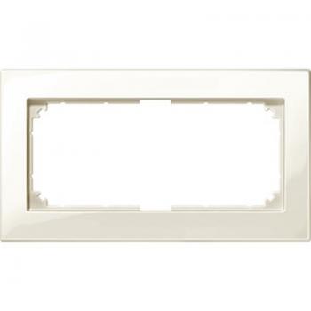 Merten M-PLAN-Rahmen, 2fach ohne Mittelsteg, weiss glaenzend 515844