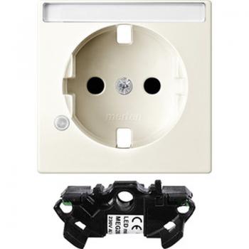 Merten Erweiterungsset Kontrolllicht fuer SCHUKO-Steckdosen, weiss glaenzend, System M MEG2333-0344
