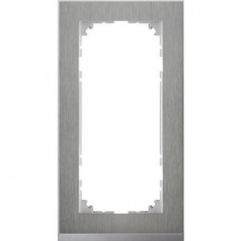 Merten M-Pure Decor-Rahmen, 2fach ohne Mittelsteg, Edelstahl/aluminium, M-Pure Decor MEG4025-3646