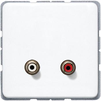 JUNG Cinch Audio, Tragring, Schraubbefestigung MACD1021WW