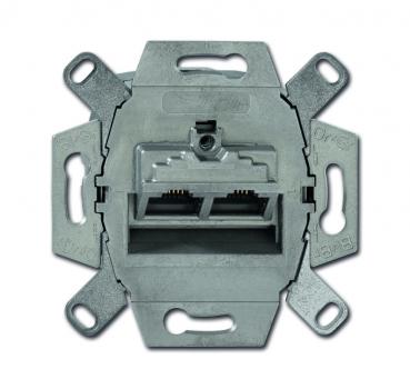 Jung Datendose, Category 6E geschirmte LSA-Plus-Klemmen, 2 x 8-polig UAE8-8UPOK6E