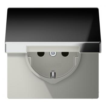 Jung LS990 Steckdose mit Klappdeckel Glanzchrom GCR1520KL