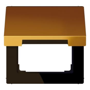 Jung LS990 Klappdeckel fuer Steckdosen und Abdeckung 50x50 mm Gold LS990KLGGO