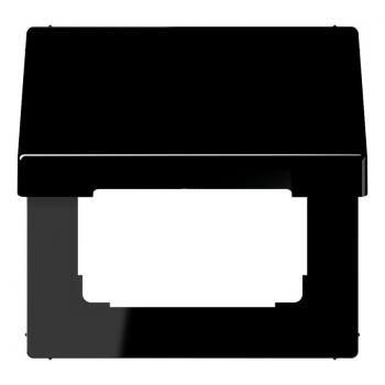 Jung LS990 Klappdeckel fuer Steckdosen und Abdeckung 50 x 50 mm Schwarz LS990KLSW