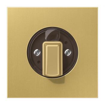 Jung LS990 Abdeckung fuer Drehschalter Jalousie Messing-Classic ME1941C