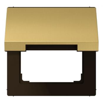 Jung LS990 Klappdeckel fuer Steckdosen und Abdeckung 50x50 mm Messing-Classic ME2990KLC