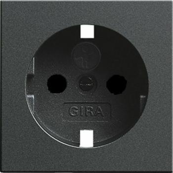 Gira System 55 Abdeckung Steckdose mit KS (ohne Unterteil) Anthrazit 092128
