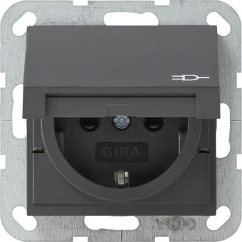 Gira System 55 Steckdose mit KS und KD Anthrazit 041428