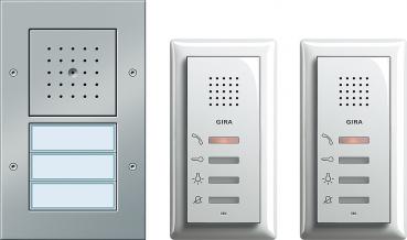 Gira Zweifam.haus Paket Audio TŸrkommunikation Farbe Alu 049544