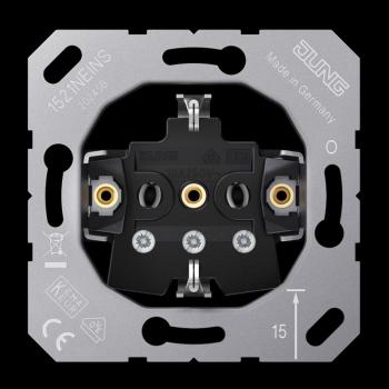 Jung SCHUKO®-Steckdoseneinsatz, 16 A 250 V ~, Schraubklemmen, ohne Krallen 1521NEINS