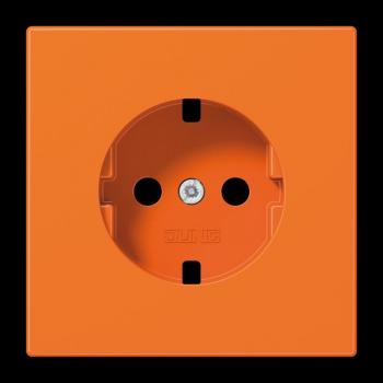 Jung Abdeckung für SCHUKO®-Steckdosen, Thermoplast, Serie LS, orange (für ZSV) LS1520BFPLO