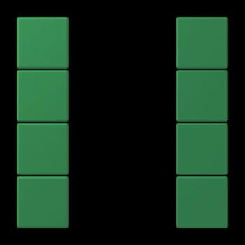 Jung Tastensatz 4fach, F50, Serie LS, vert foncé LC504TSA32050