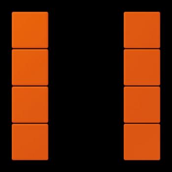 Jung Tastensatz 4fach, F50, Serie LS, orange vif LC504TSA4320S