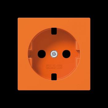 Jung Abdeckung für SCHUKO®-Steckdosen, integrierter erhöhter Berührungsschutz, SAFETY+, Thermoplast, Serie A, orange (für ZSV) A1520BFKIPLO