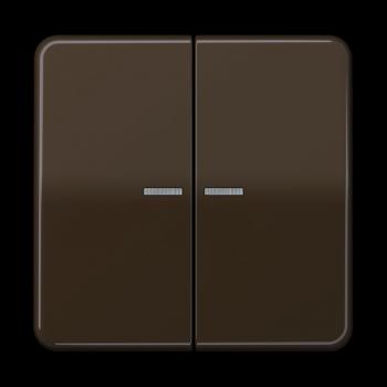 Jung KNX RF Taster 2fach, Duroplast, Serie CD, braun CD10921STRFBR