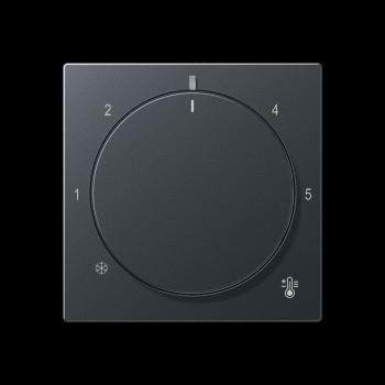 Jung Abdeckung für Raumtemperaturregler-Einsätze, Thermoplast lackiert, Serie A, anthrazit matt A1749BFANM