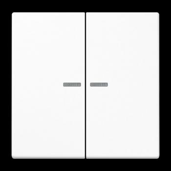 Jung KNX RF Taster 2fach, Duroplast antimikrobiell, Serie LS, alpinweiß SPLS10921STRFWW