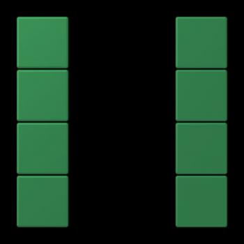 Jung Tastensatz 4fach, F50, Serie LS, vert foncé LC504TSA219