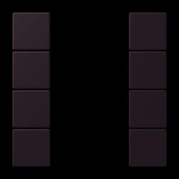 Jung Tastensatz 4fach, F50, Serie LS, noir d'ivoire LC504TSA248