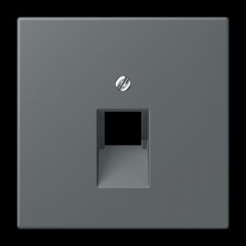 Jung Abdeckung für IAE/UAE-Anschlussdosen 1 x 8-polig, Thermoplast lackiert, Serie LS, gris foncé 31 LC969-1UA202