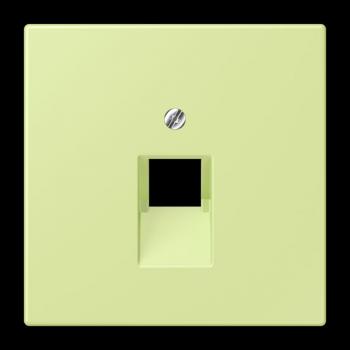 Jung Abdeckung für IAE/UAE-Anschlussdosen 1 x 8-polig, Thermoplast lackiert, Serie LS, vert jaune clair LC969-1UA222