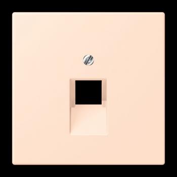 Jung Abdeckung für IAE/UAE-Anschlussdosen 1 x 8-polig, Thermoplast lackiert, Serie LS, rose pâle LC969-1UA228