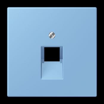 Jung Abdeckung für IAE/UAE-Anschlussdosen 1 x 8-polig, Thermoplast lackiert, Serie LS, bleu céruléen 59 LC969-1UA256