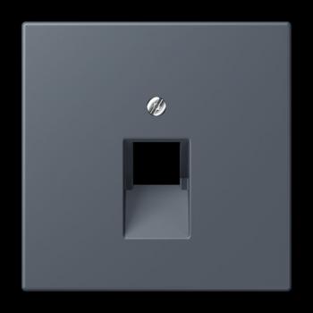 Jung Abdeckung für IAE/UAE-Anschlussdosen 1 x 8-polig, Thermoplast lackiert, Serie LS, gris fonce 59 LC969-1UA262