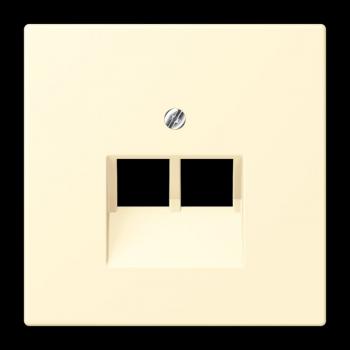 Jung Abdeckung für IAE/UAE-Anschlussdosen 2 x 8-polig, Thermoplast lackiert, Serie LS, blanc LC969-2UA201