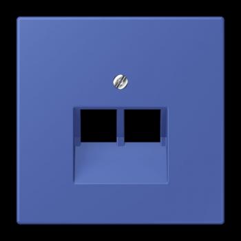Jung Abdeckung für IAE/UAE-Anschlussdosen 2 x 8-polig, Thermoplast lackiert, Serie LS, bleu outremer 31 LC969-2UA206
