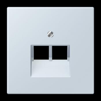 Jung Abdeckung für IAE/UAE-Anschlussdosen 2 x 8-polig, Thermoplast lackiert, Serie LS, outremer pale LC969-2UA209