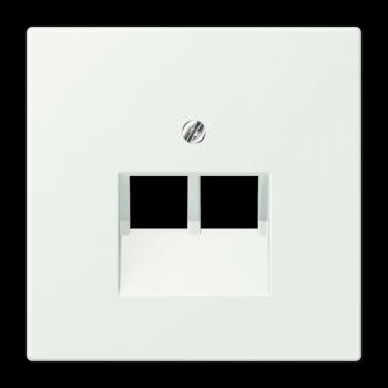 Jung Abdeckung für IAE/UAE-Anschlussdosen 2 x 8-polig, Thermoplast lackiert, Serie LS, outremer gris LC969-2UA210