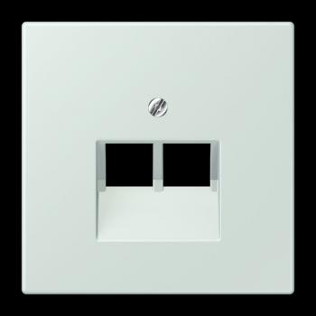 Jung Abdeckung für IAE/UAE-Anschlussdosen 2 x 8-polig, Thermoplast lackiert, Serie LS, céruléen pale LC969-2UA215