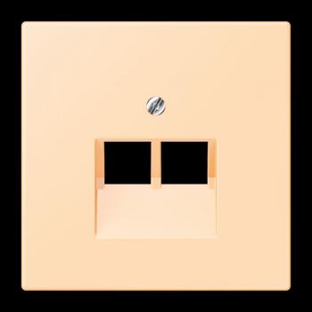 Jung Abdeckung für IAE/UAE-Anschlussdosen 2 x 8-polig, Thermoplast lackiert, Serie LS, ocre LC969-2UA223